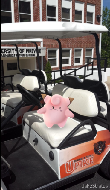 A Clefairy hanging out on the UPIKE campus